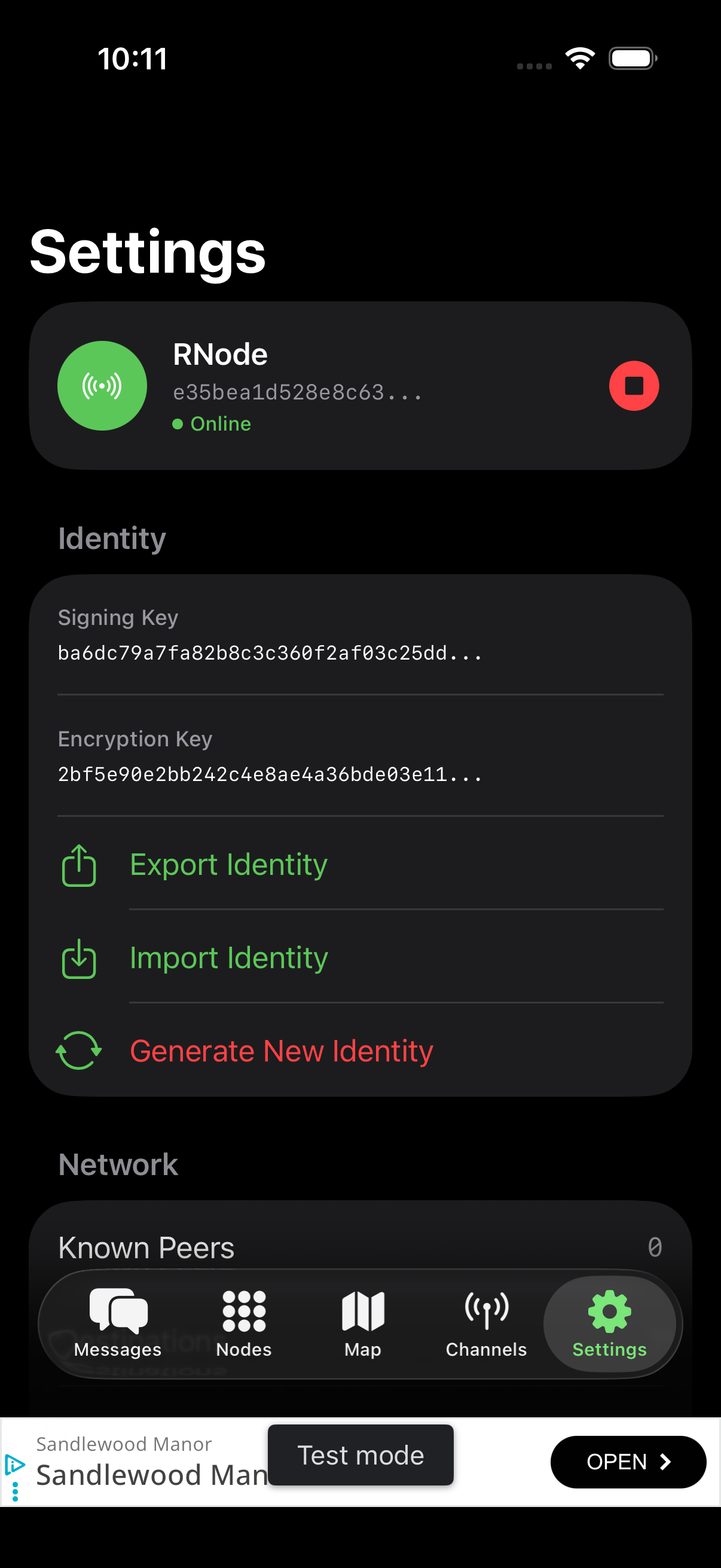Settings with identity management